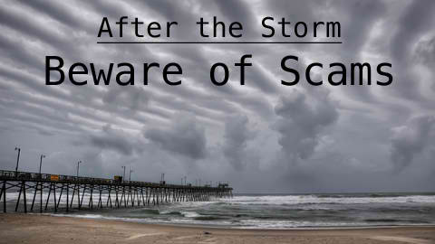 After the Disaster-Beware of Fraud